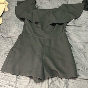 Bloomingdales Aqua off shoulder jumper